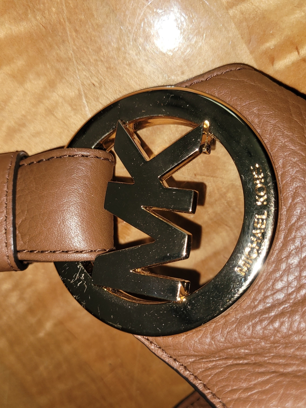 Michael Kors Camel Pebbled Leather Tote